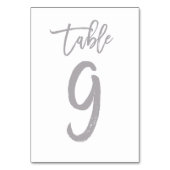 Chic Hand Letter Tischnummer Silver | Tabelle 9 (Vorderseite)