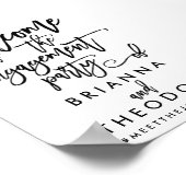 Chic Hand Letter Verlobung Willkommenszeichen Poster (Ecke)