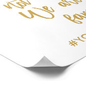 Chic Hand Letter Wedding Bitte wählen Sie einen Si Poster (Ecke)