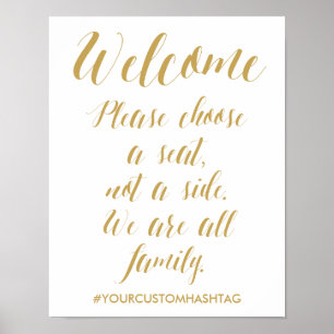 Chic Hand Letter Wedding Bitte wählen Sie einen Si Poster