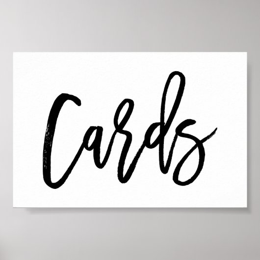 Chic Hand Letter Wedding Cards Poster (Vorne)