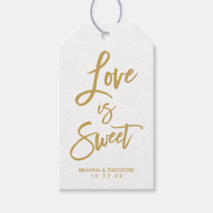 Chic Hand Letter Wedding Gif Tags Liebe ist süß Geschenkanhänger