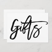 Chic Hand Letter Wedding Gifts Sign Einladung (Vorne/Hinten)
