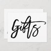 Chic Hand Letter Wedding Gifts Sign Postkarte (Vorne/Hinten)