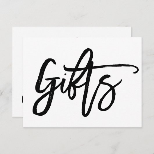 Chic Hand Letter Wedding Gifts Sign Postkarte (Vorne/Hinten)