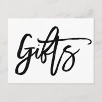 Chic Hand Letter Wedding Gifts Sign