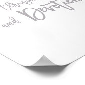 Chic Hand Letter Wedding Memorial Sign Poster (Ecke)