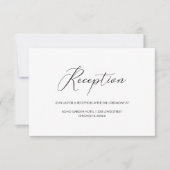 Chic Hand Letter Wedding Reception Einladung (Vorderseite)