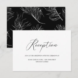 Chic Hand Letter Wedding Reception Einladung