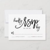 Chic Hand Letter Wedding RSVP Card (Vorderseite)