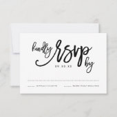 Chic Hand Letter Wedding RSVP Card Karte (Vorderseite)