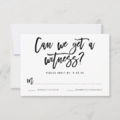 Chic Hand Letter Wedding RSVP Card Karte (Vorderseite)