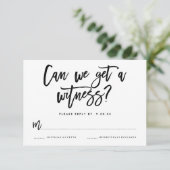 Chic Hand Letter Wedding RSVP Card Karte (Stehend Vorderseite)