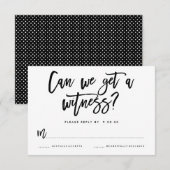 Chic Hand Letter Wedding RSVP Card Karte (Vorne/Hinten)