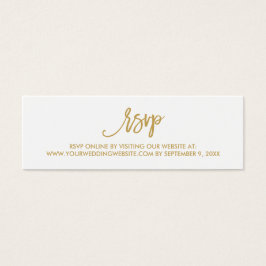 Chic Hand Letter Wedding RSVP Online Card