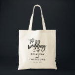 Chic Hand Letter Wedding Weekend Tote Bag Tragetasche<br><div class="desc">Diese modernen und schicken personalisierten Totttaschen sind ideal als Begrüßungstaschen oder Begrüßungstaschen für Ihre Hochzeit.</div>