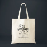 Chic Hand Letter Wedding Weekend Tote Bag Tragetasche<br><div class="desc">Diese modernen und schicken personalisierten Totttaschen sind ideal als Begrüßungstaschen oder Begrüßungstaschen für Ihre Hochzeit.</div>