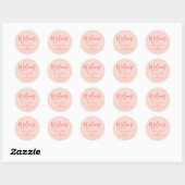 Chic Hand Letter Wedding Welcome Sticker | Koralle (Blatt)