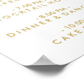 Chic Hand Letter Wedding Willkommensplan Poster (Ecke)