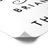 Chic Hand Letter Wedding Willkommenszeichen Poster (Ecke)