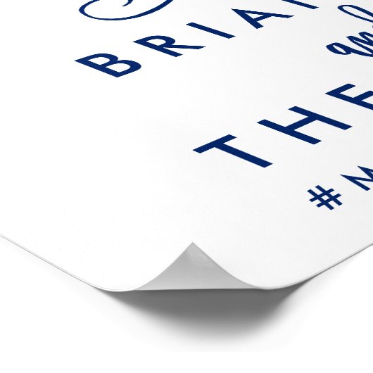 Chic Hand Letter Wedding Willkommenszeichen Poster (Ecke)