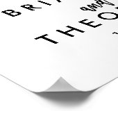 Chic Hand Letter Wedding Willkommenszeichen Poster (Ecke)