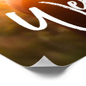 Chic Hand Letter Welcome Foto Poster (Ecke)