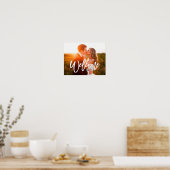 Chic Hand Letter Welcome Foto Poster (Küche)