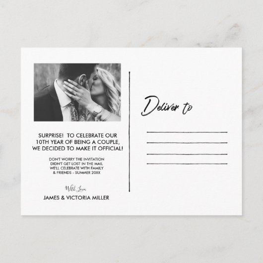 Chic Hand Letter Wir Got Ankündigung (Rückseite)