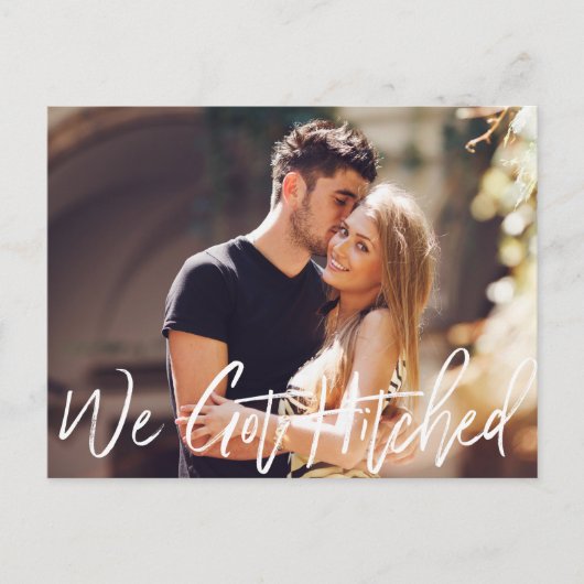 Chic Hand Letter Wir Got Ankündigung (Vorderseite)