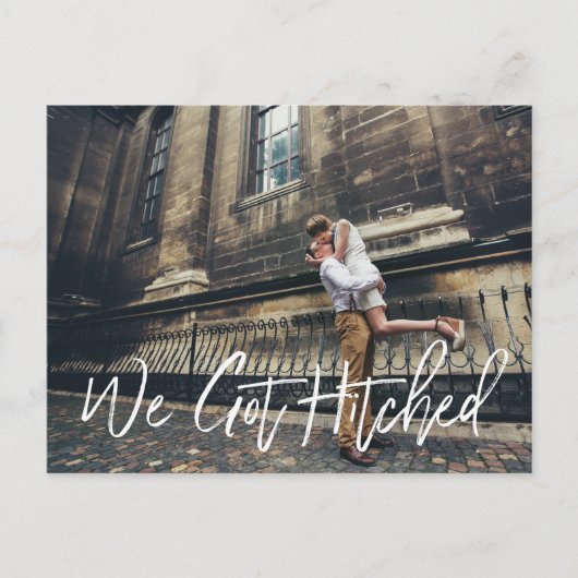 Chic Hand Letter Wir Got Ankündigung (Vorderseite)