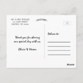 Chic Hand Lettered Ananas Danke Postcard Postkarte (Rückseite)