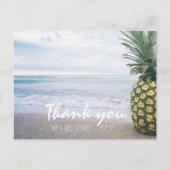 Chic Hand Lettered Ananas Danke Postcard Postkarte (Vorderseite)