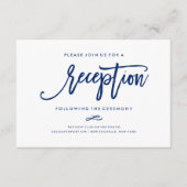 Chic Hand Lettered Empfang Unterkünfte auf 2 Seite Begleitkarte (Vorderseite)
