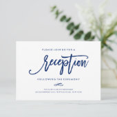 Chic Hand Lettered Empfang Unterkünfte auf 2 Seite Begleitkarte (Stehend Vorderseite)