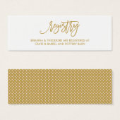 Chic Hand Lettered Gold Wedding Card (Vorne & Hinten)