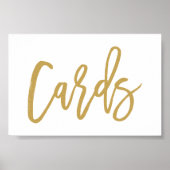 Chic Hand Lettered Gold Wedding Cards Poster (Vorne)
