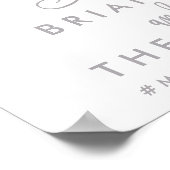 Chic Hand Lettered Silver Wedding Willkommenszeich Poster (Ecke)