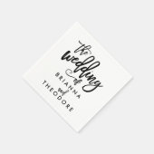Chic Hand Lettered Wedding Napkins Serviette (Ecke)