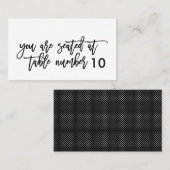 Chic Hand Lettered Wedding Platzkarte (Vorne/Hinten)