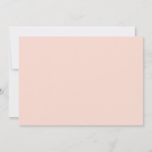 Chic Hand Lettered Wedding Probe Coral Einladung (Rückseite)