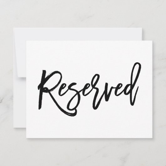 Chic Hand Lettered Wedding Reservierte Zeichen Einladung (Vorderseite)