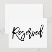 Chic Hand Lettered Wedding Reservierte Zeichen Einladung (Vorne/Hinten)