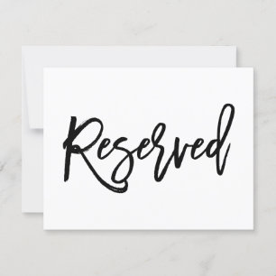 Chic Hand Lettered Wedding Reservierte Zeichen Einladung