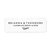 Chic Hand Lettered Wedding Return Address Label (Vorne)