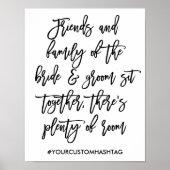 Chic Hand Lettered Wedding Seating Sign Poster (Vorne)
