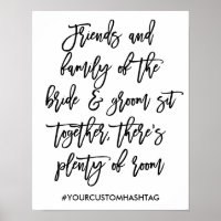 Chic Hand Lettered Wedding Seating Sign