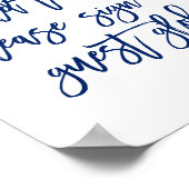 Chic Hand Lettered Wedding Sign Our Globe Poster (Ecke)