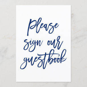 Chic Hand Lettered Wedding Sign Our Guest Book Einladung
