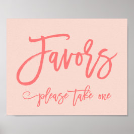 Chic Hand Letters Gastgeschenke Hochzeiten Koralle Poster